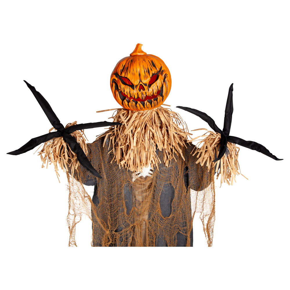 6ft Animated Evil Pumpkin Scarecrow - Animated Prop