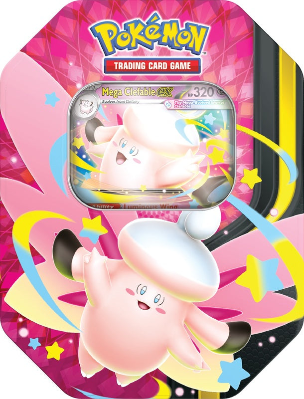 Pokémon Mega Moonlit Tin Mega Clefable ex