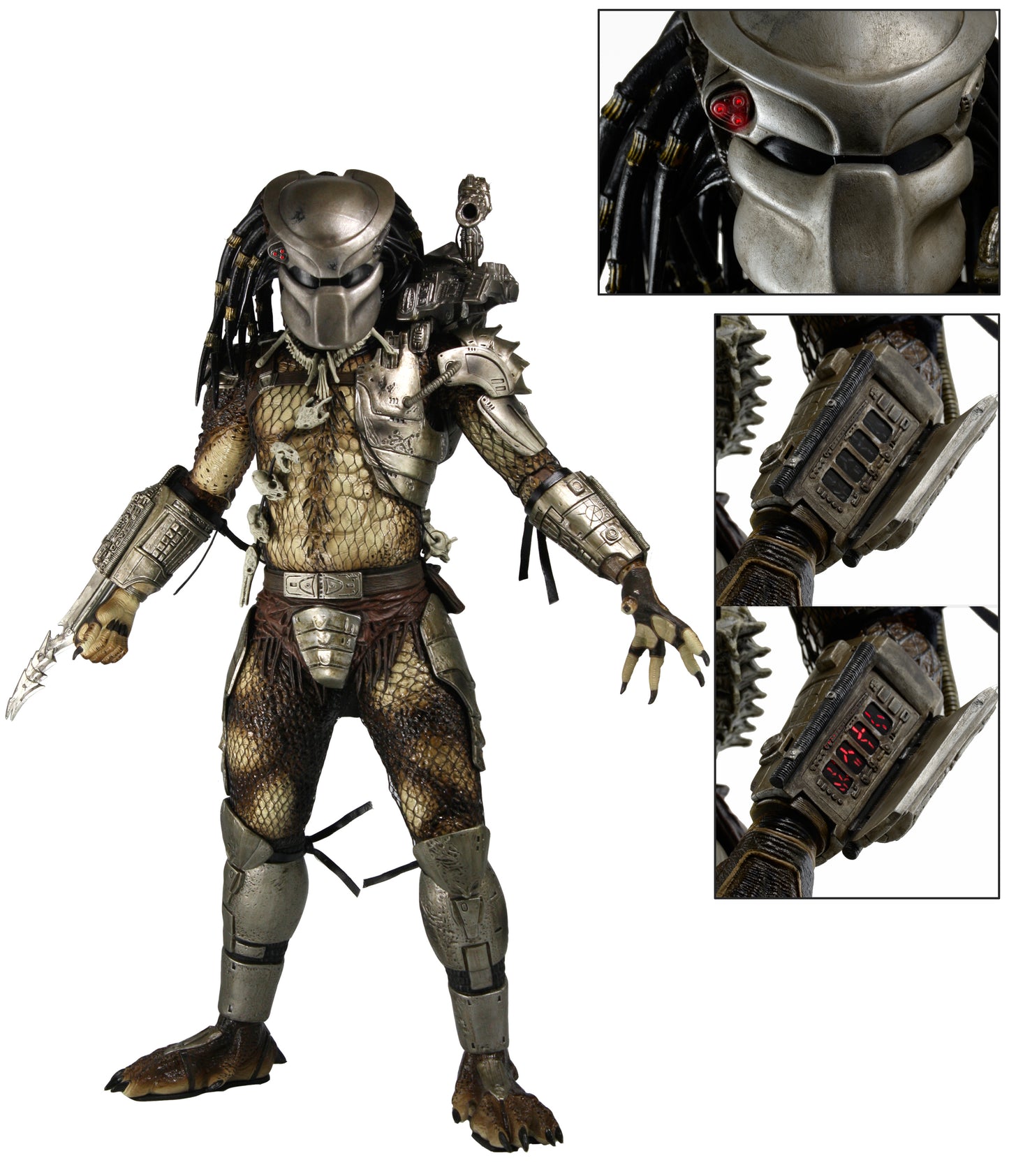 NECA 1/4 Scale Action Figure Predator Jungle Hunter with LED Lights