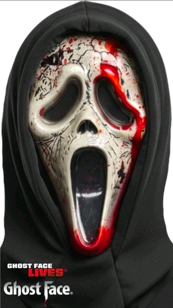 Ghost Face Aged BLEEDING Mask w Pump Fun World