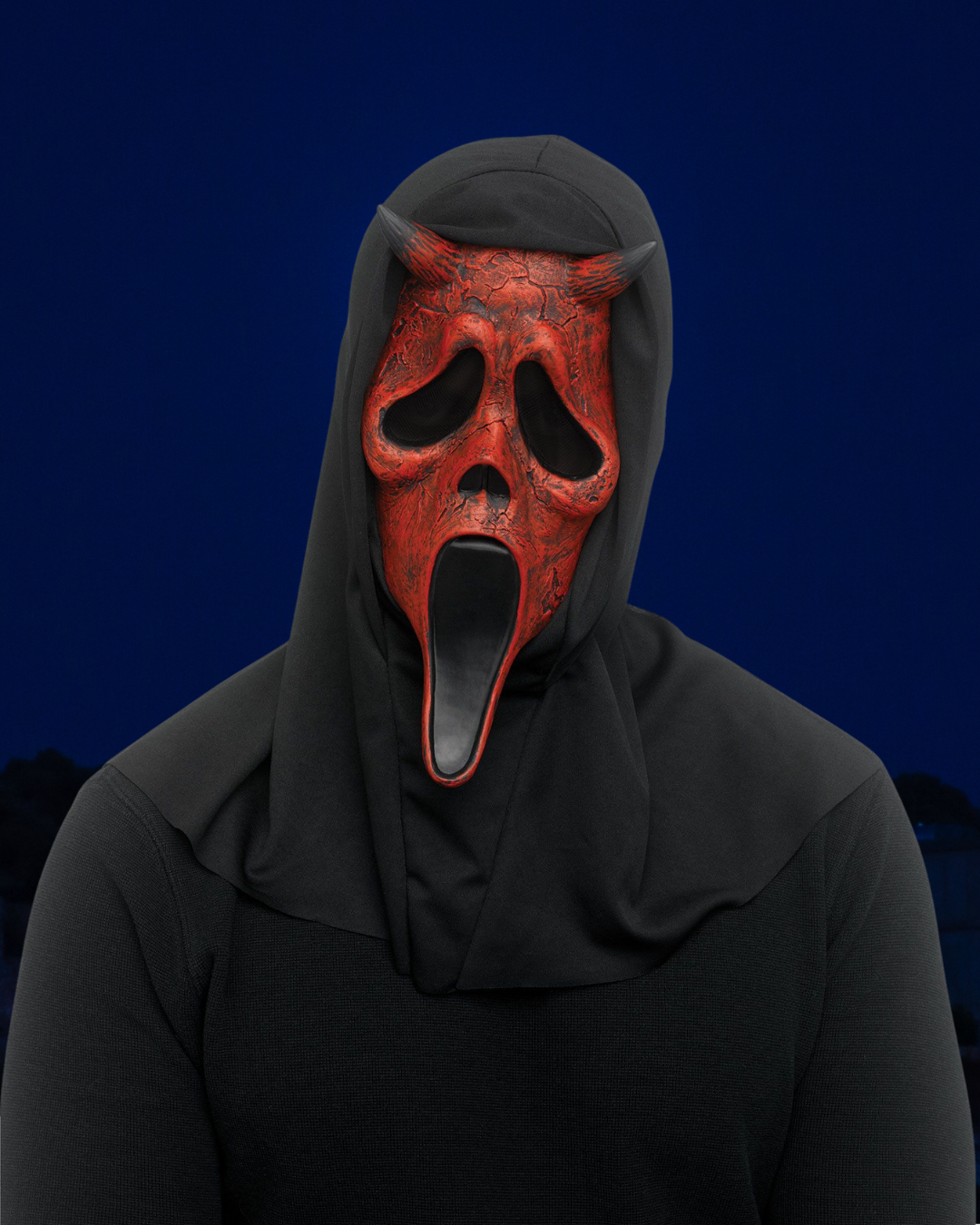 Aged devil face