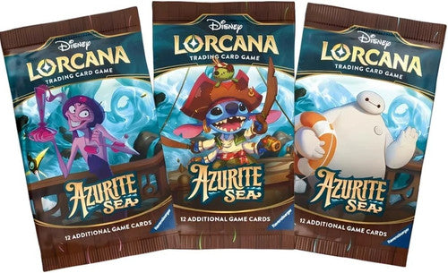Disney Lorcana Azurite Sea Booster Pack (12 Cards)