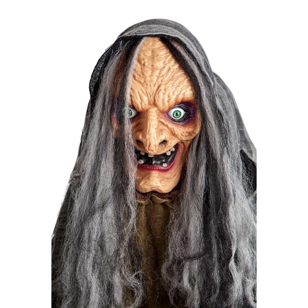 5ft Animated Old Hag Witch Animated Prop