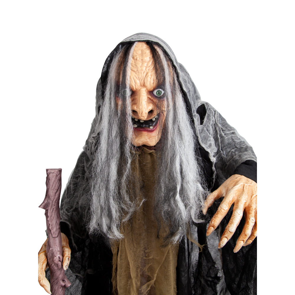 5ft Animated Old Hag Witch Animated Prop