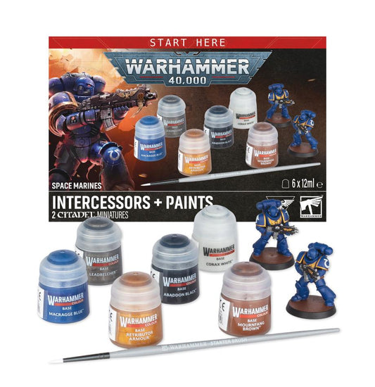 Warhammer 40,000: Space Marine Intercessors And Paints
