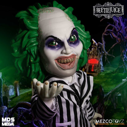 MEZCO 15" Megascale Mezco Designer Series Talking Beetlejuice Beetlejuice