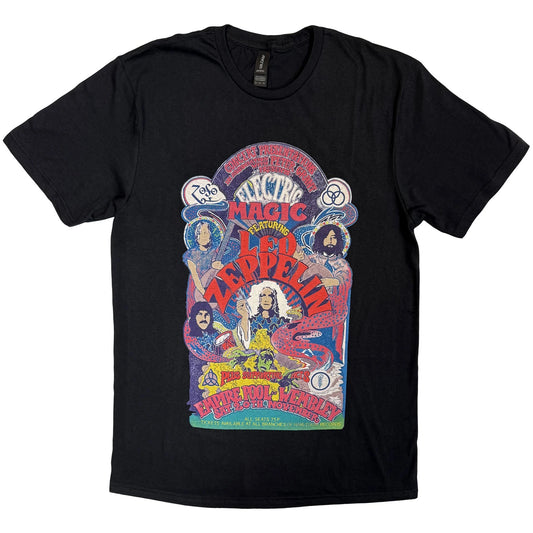 Led Zeppelin Unisex T-Shirt: Full Colour Electric Magic (Black)