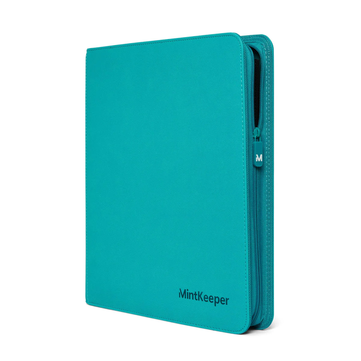 MintKeeper - Premium 12-Pocket Zip Card Binder - Aqua