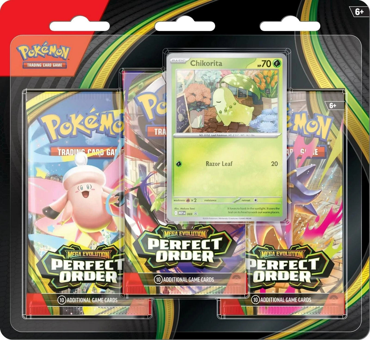 Pokemon TCG: Mega Evolution - Perfect Order Triple Pack (3 Booster Packs) Pokemon TCG product image